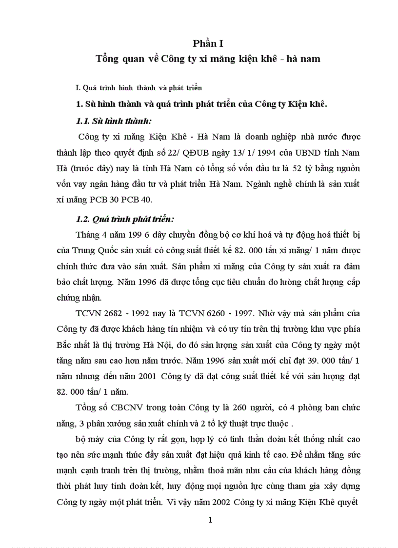 image for page Thực trạng và một số biện pháp nâng cao hiệu quả đổi mới công nghệ tại Công ty Xi măng Kiện Khê.