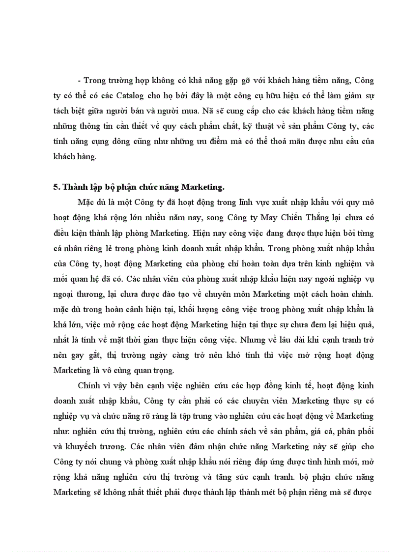 image for page Một số giải pháp nhằm đẩy mạnh Maketing xuất khẩu hàng Dệt - May của Công ty may Chiến Thắng.