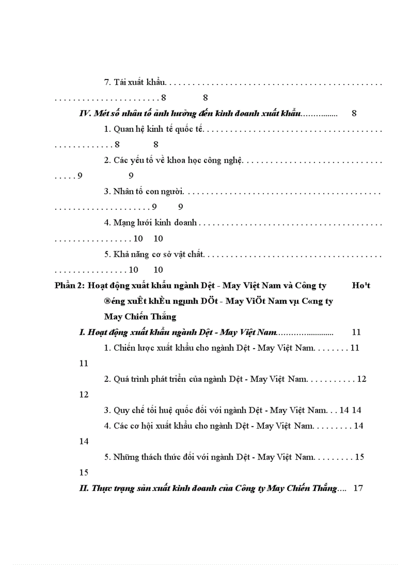 image for page Một số giải pháp nhằm đẩy mạnh Maketing xuất khẩu hàng Dệt - May của Công ty may Chiến Thắng.