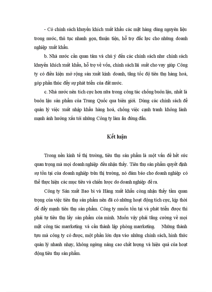 image for page Thực trạng - Giải pháp Marketing nhằm góp phần hoàn thiện và thúc đẩy khả năng tiêu thụ sản phẩm ở Công ty Sản xuất Bao bì và Hàng xuất khẩu.