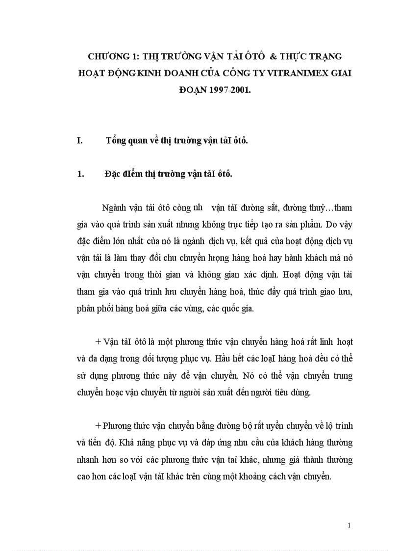 image for page Thực trạng và giải pháp marketing cho dịch vụ vận tải ôtô tại công ty Vận tải và đại lý vận tải.