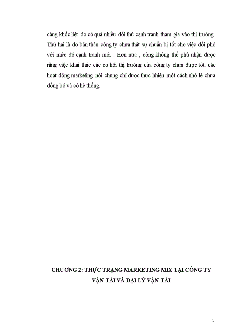 image for page Thực trạng và giải pháp marketing cho dịch vụ vận tải ôtô tại công ty Vận tải và đại lý vận tải.