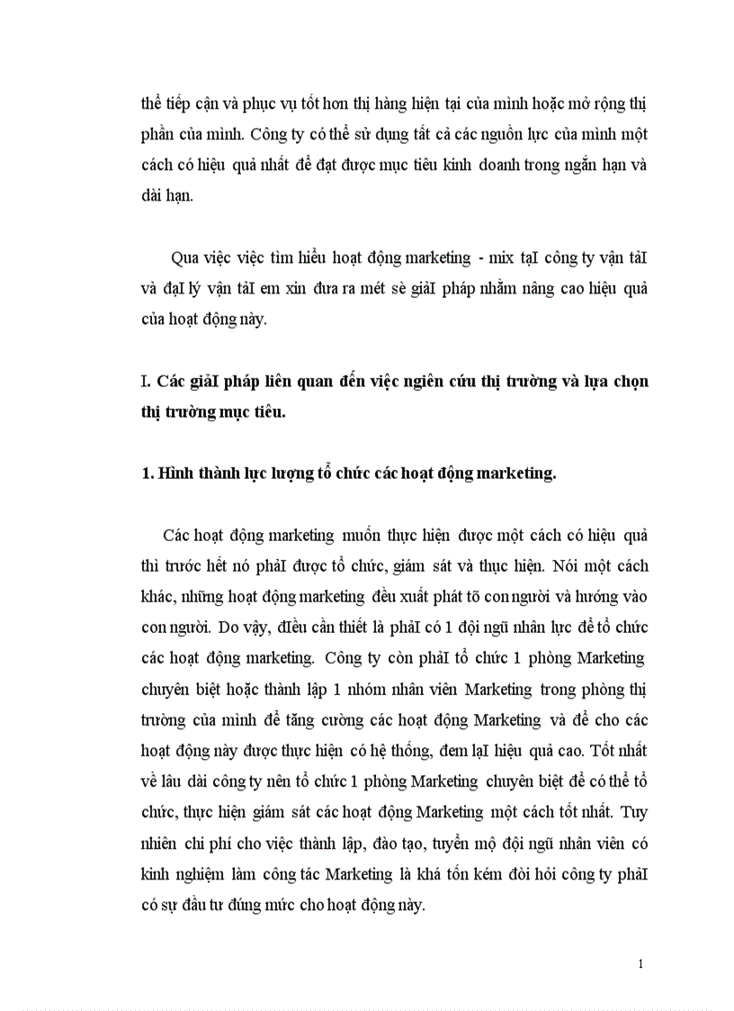 image for page Thực trạng và giải pháp marketing cho dịch vụ vận tải ôtô tại công ty Vận tải và đại lý vận tải.