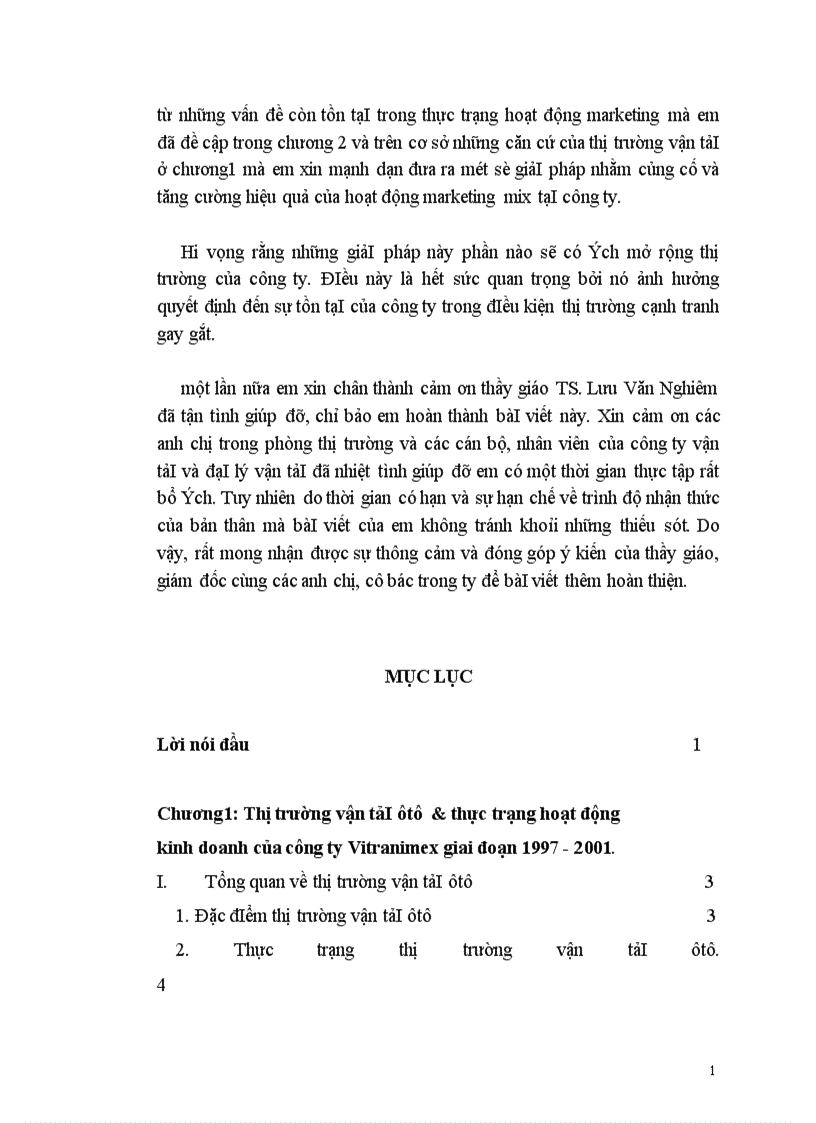 image for page Thực trạng và giải pháp marketing cho dịch vụ vận tải ôtô tại công ty Vận tải và đại lý vận tải.