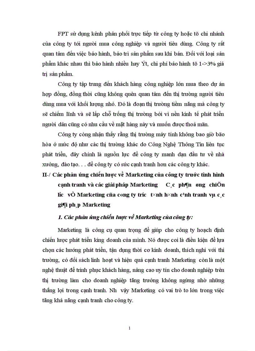 image for page Ảnh hưởng của cạnh tranh đến hoạt động Marketing sản phẩm Máy Tính ở công ty FPT.