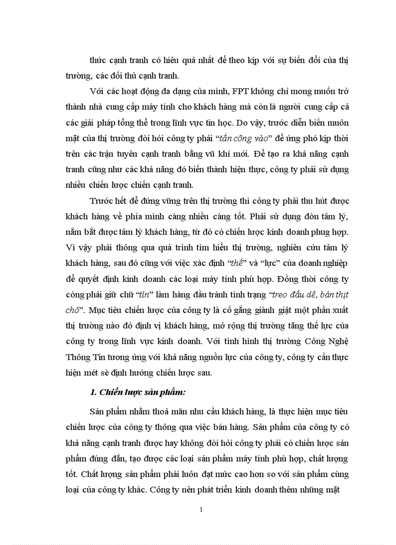 image for page Ảnh hưởng của cạnh tranh đến hoạt động Marketing sản phẩm Máy Tính ở công ty FPT.