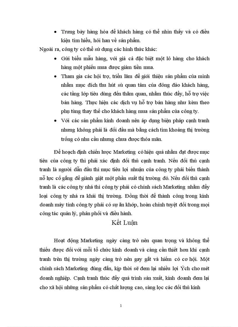 image for page Ảnh hưởng của cạnh tranh đến hoạt động Marketing sản phẩm Máy Tính ở công ty FPT.