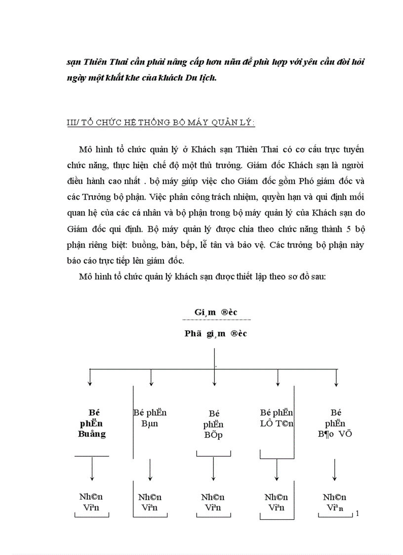 image for page Khái quát sản xuất kinh doanh và tổ chức quản lý của khách sạn Thiên Thai.