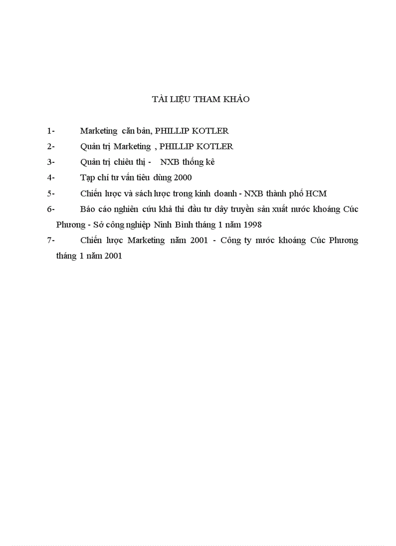 image for page Sử dụng một số công cụ Marketing trực tiếp để nâng cao hiệu quả kinh doanh của chi nhánh công ty nước khoáng Cúc Phương tại Hà Nội.