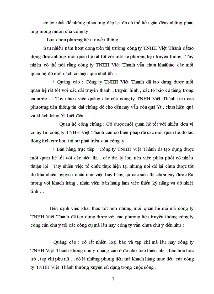 image for page Hoạt động xúc tiến hỗn hợp của công ty TNHH Việt Thành: Thực trạng và các giải pháp.