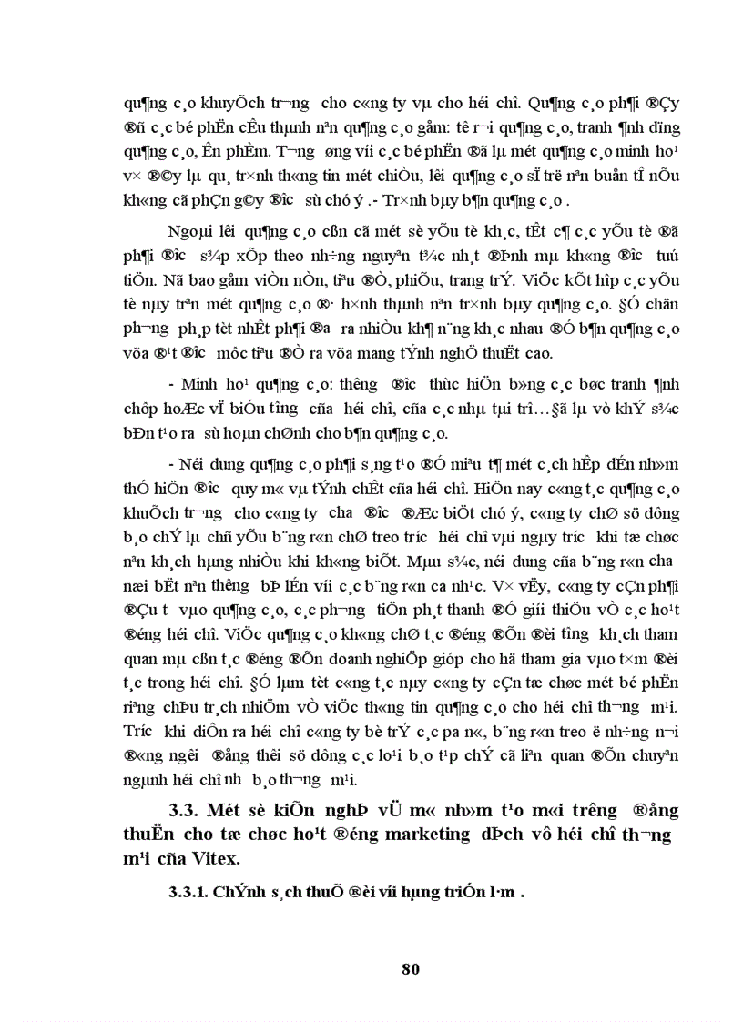 image for page Hoàn thiện tổ chức hoạt động marketing hội chợ thương mại của công ty cổ phần thương mại thương mại du lịch và hội chợ triển lãm quốc tế - Vitex.