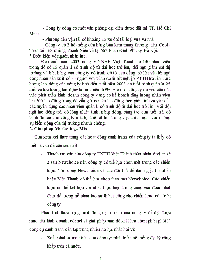 image for page Một số giải pháp Marketing- Mix nhằm nâng cao khả năng cạnh tranh cho sản phẩm thạch rau câu của công ty TNHH Việt Thành.