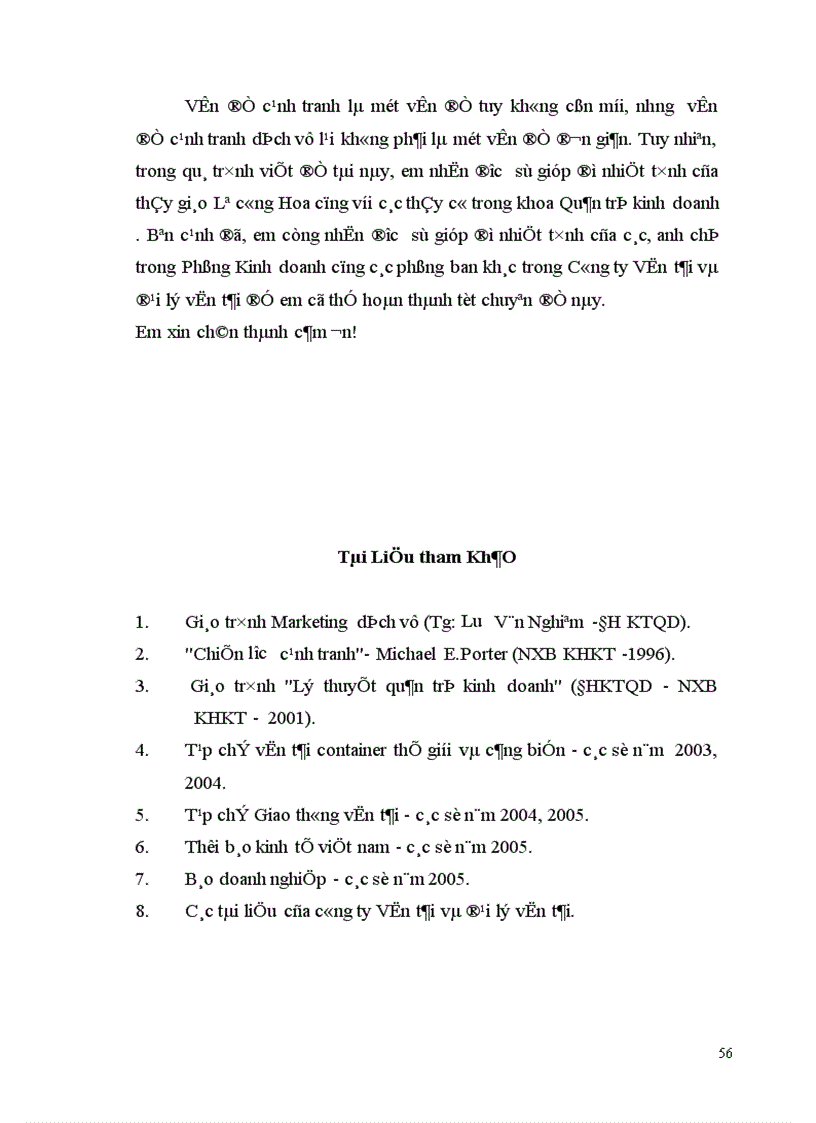 image for page Giải pháp Marketing nhằm nâng cao năng lực đại lý vận tải của Chi nhánh công ty TNHH liên Vận quốc tế.