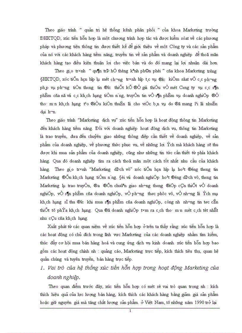 image for page Thực trạng và các giải pháp Marketing nhằm nâng cao hoạt động của hệ thống xúc tiến hỗn hợp của Công ty Bi TiS trên thị trường Miền Bắc.