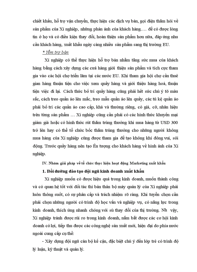 image for page Giải pháp Marketing đẩy mạnh xuất khẩu sản phẩm may mặc sang thị trường EU của Xí nghiệp may xuất khẩu Lạc Trung.