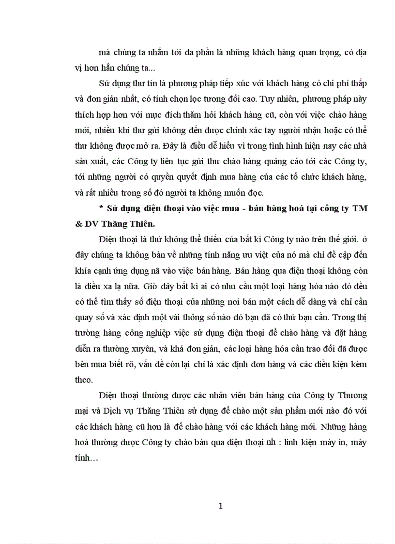 image for page Một số giải pháp marketing nhằm đẩy mạnh tiêu thụ hàng hoá tại Công ty Thương mại và Dịch vụ Thăng Thiên.