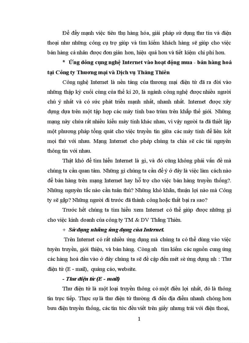 image for page Một số giải pháp marketing nhằm đẩy mạnh tiêu thụ hàng hoá tại Công ty Thương mại và Dịch vụ Thăng Thiên.