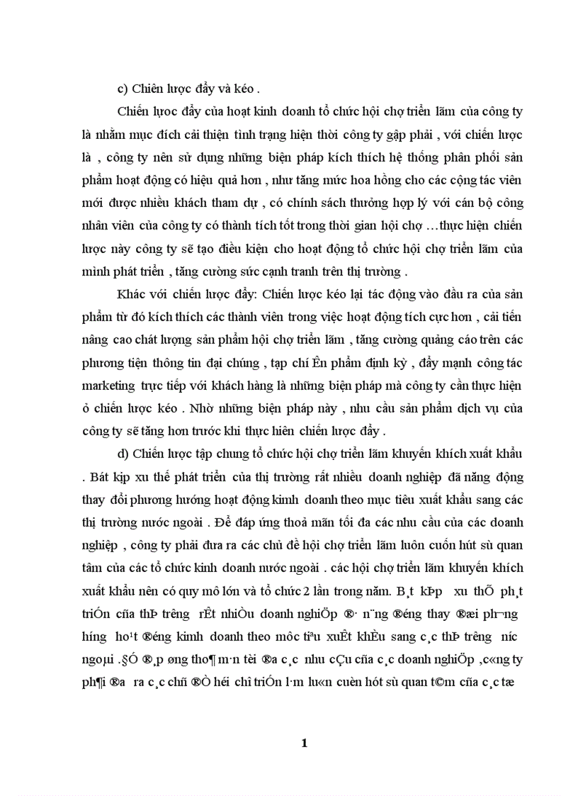 image for page Hoạt động Marketing cho sản phẩm tổ chức hội chợ triển lãm thương mại tại công ty THC: thực trạng và giải pháp.