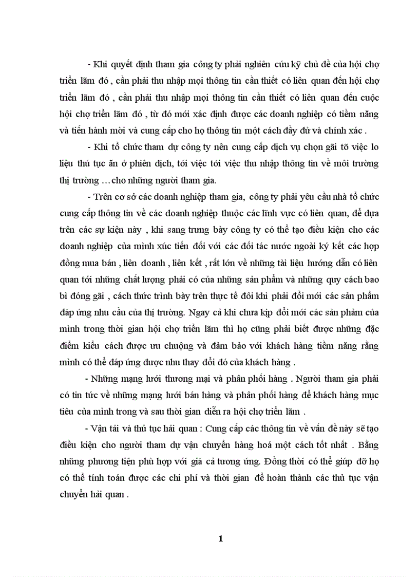 image for page Hoạt động Marketing cho sản phẩm tổ chức hội chợ triển lãm thương mại tại công ty THC: thực trạng và giải pháp.