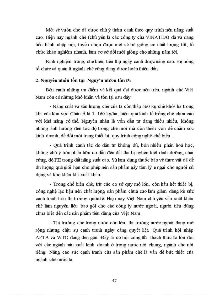 image for page Một số giải pháp nhằm phát triển sản xuất chè ở Việt Nam từ nay đến năm 2010.