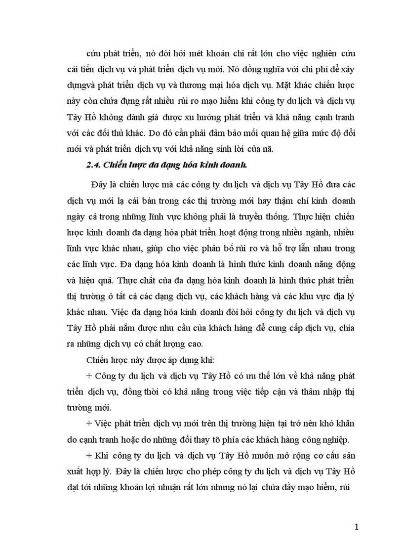 image for page Thị trường kinh doanh của công ty du lịch và dịch vụ Tây Hồ.