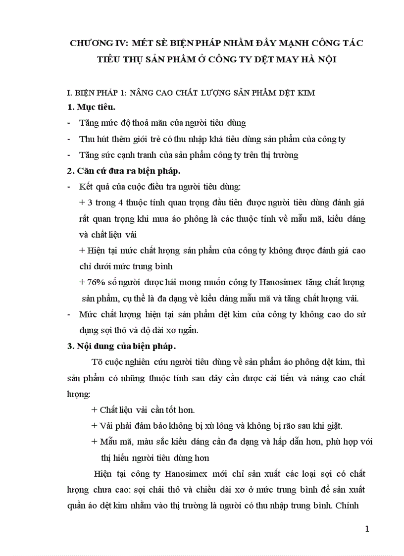image for page Phân tích tình hình tiêu thụ và một số giải pháp nâng cao sản lượng tiêu thụ sản phẩm của Công ty Dệt may Hà Nội tại thị trường nội địa