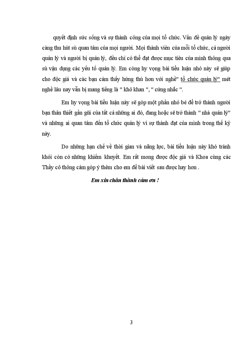 image for page Tiểu luận tổ chức quản lý