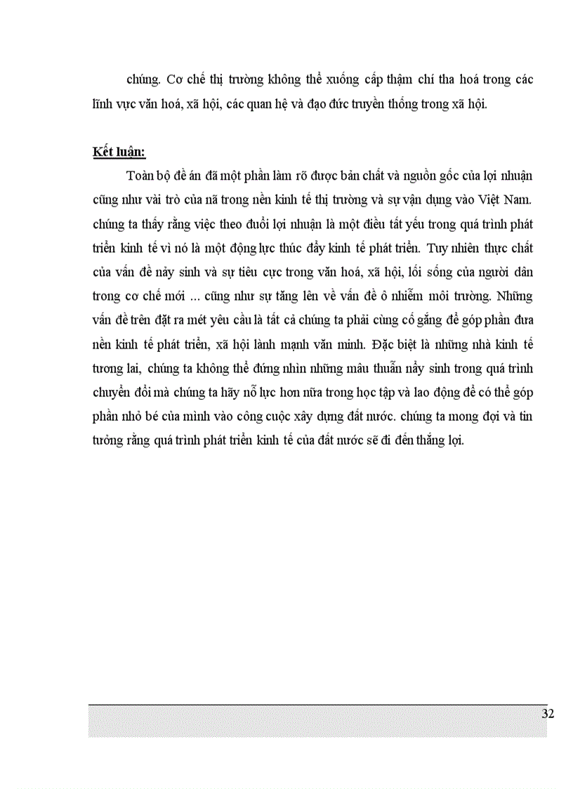 image for page Bản chất và nguồn gốc của lợi nhuận cũng như vài trò của nó trong nền kinh tế thị trường và sự vận dụng vào Việt Nam