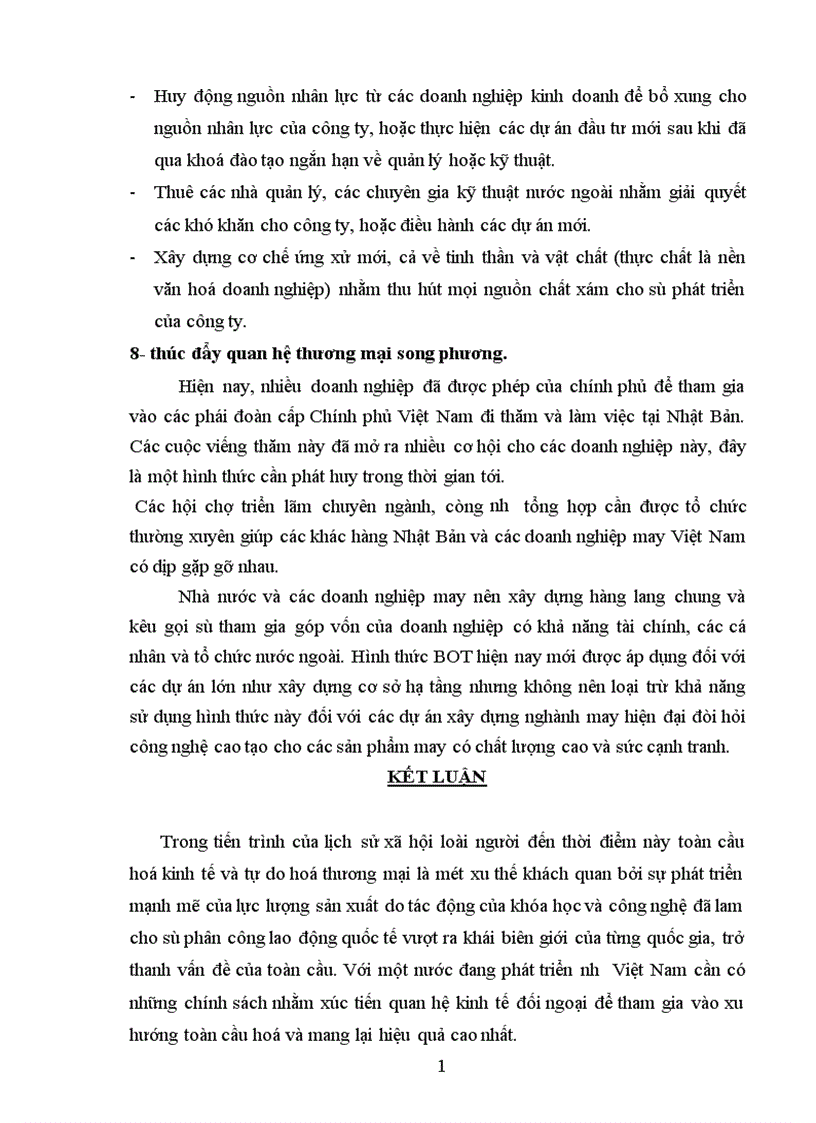 image for page Giải pháp thúc đẩy hàng dệt may của vinateximex sang thị trường Nhật Bản.