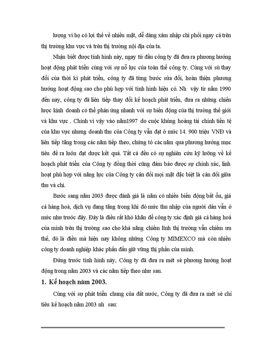 image for page Mở rộng thị trường XNK của công ty mimexco