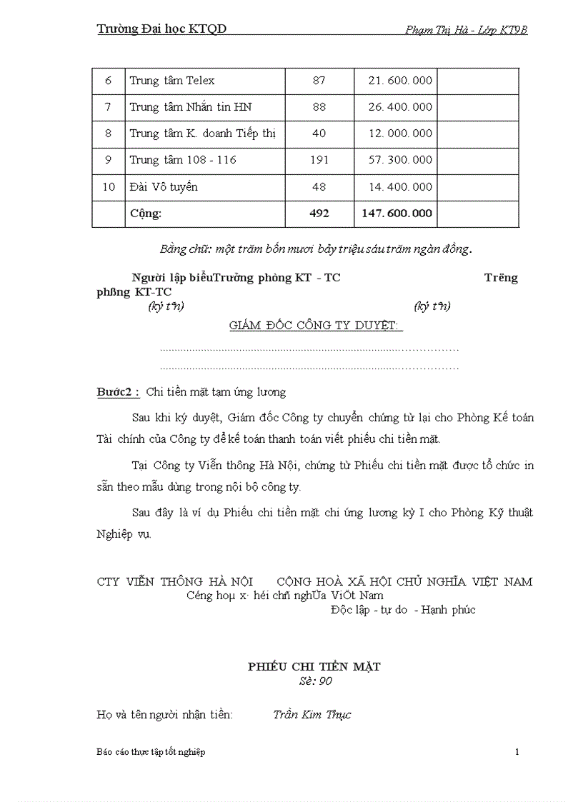 image for page Hoàn thiện hạch toán tiền lương với việc nâng cao hiệu quả sử dụng người lao động tại Công ty Viễn thông Hà Nội.
