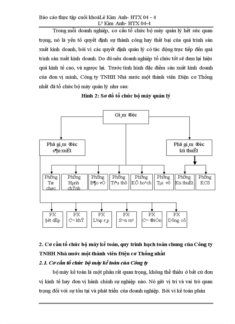image for page Tình hình hạch toán kế toán của Công ty TNHH Nhà nước một thành viên Điện cơ Thống nhất.