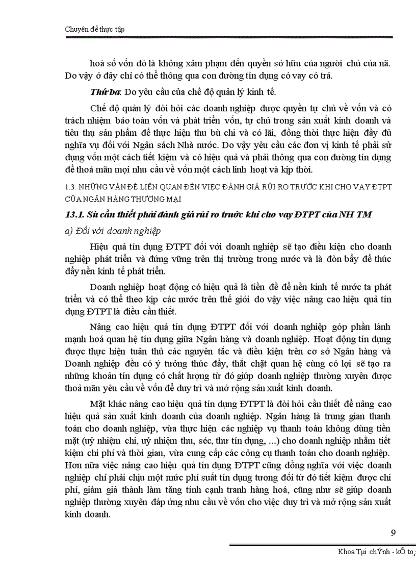 image for page Đánh giá rủi ro trước khi cho vay đầu tư phát triển tại Chi nhánh ngân hàng Đầu tư và Phát triển Yên Bái