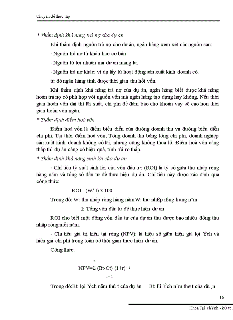 image for page Đánh giá rủi ro trước khi cho vay đầu tư phát triển tại Chi nhánh ngân hàng Đầu tư và Phát triển Yên Bái