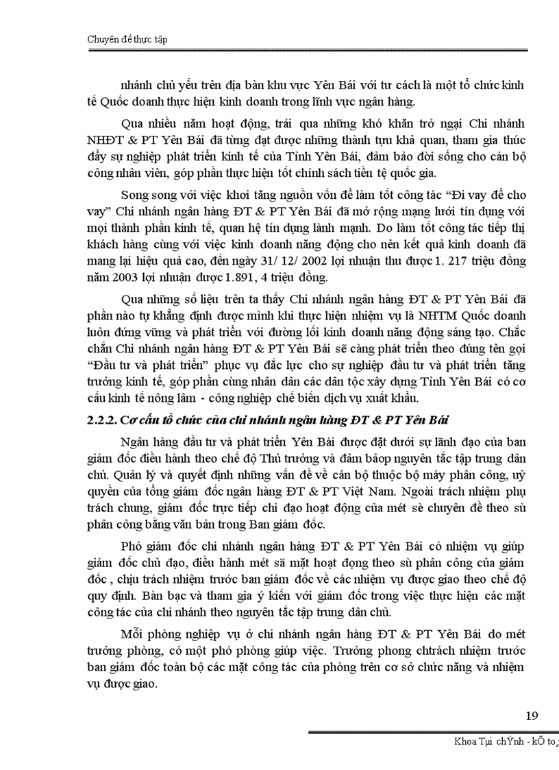 image for page Đánh giá rủi ro trước khi cho vay đầu tư phát triển tại Chi nhánh ngân hàng Đầu tư và Phát triển Yên Bái