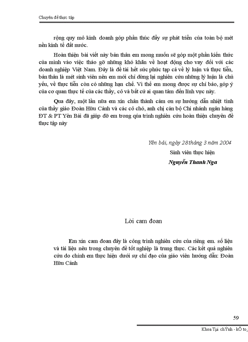 image for page Đánh giá rủi ro trước khi cho vay đầu tư phát triển tại Chi nhánh ngân hàng Đầu tư và Phát triển Yên Bái