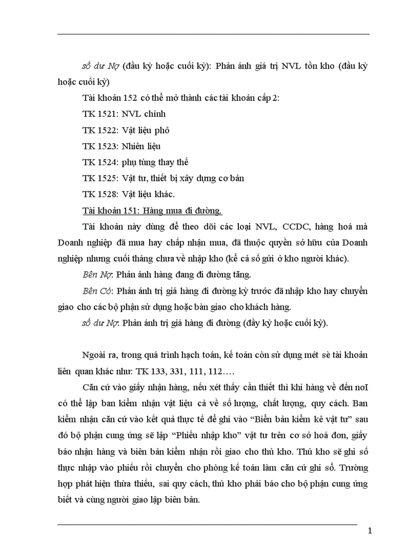 image for page Thực trạng công tác kế toán nguyên vật liệu ở công ty xây dựng Hợp Nhất