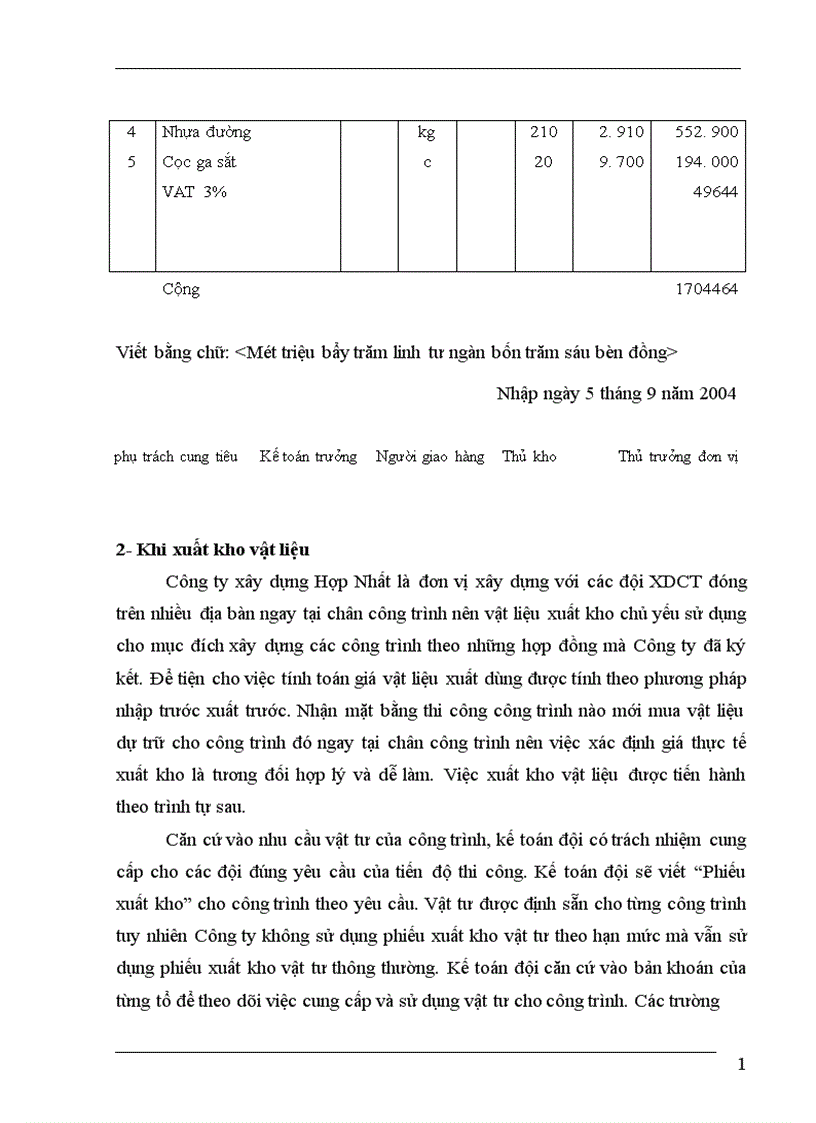 image for page Thực trạng công tác kế toán nguyên vật liệu ở công ty xây dựng Hợp Nhất