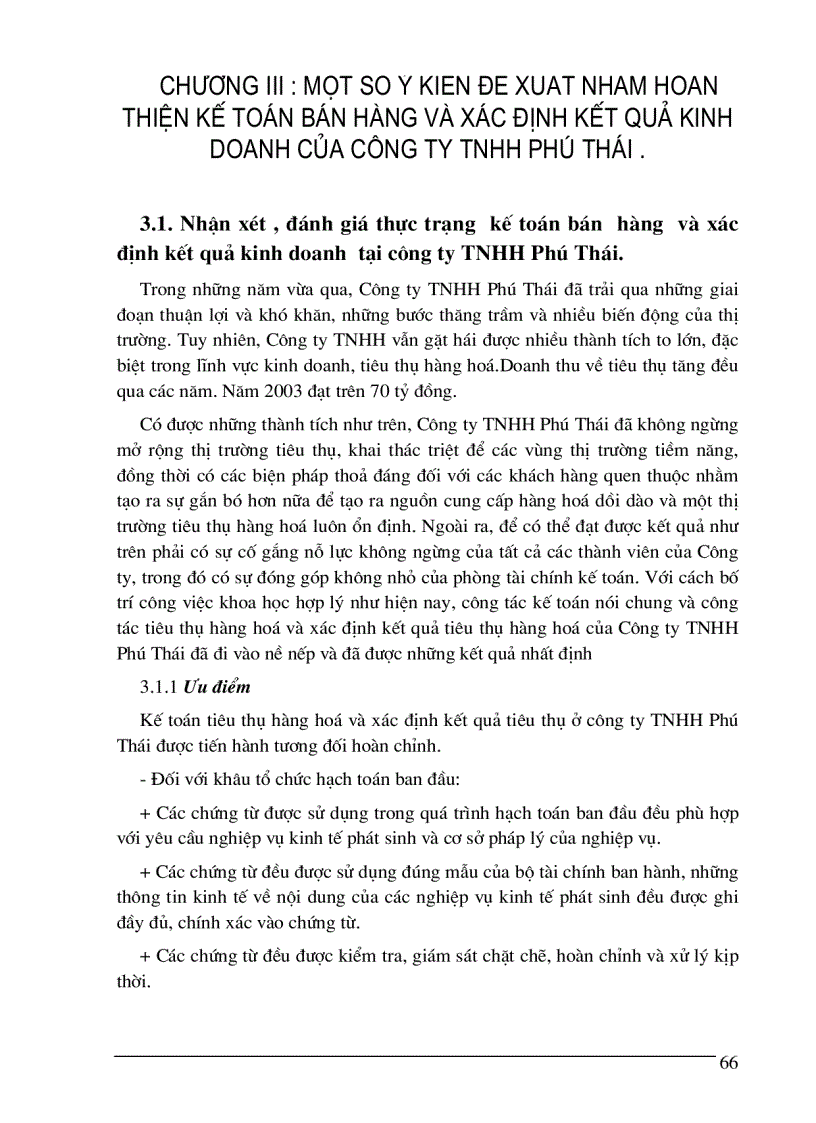 image for page Hoàn thiện kế toán bán hàng và xác định kết quả kinh doanh tại công ty trách nhiệm hữu hạn Phú Thái