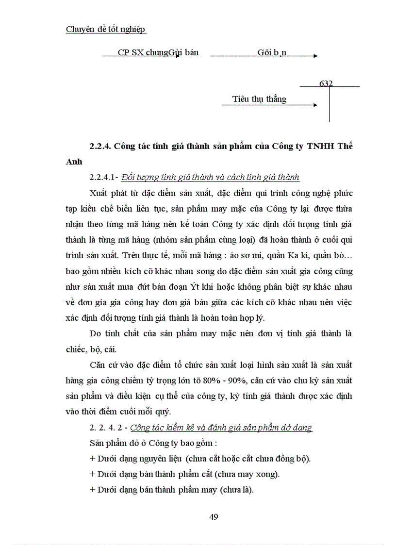 image for page Công tác kế toán tập hợp chi phí sản xuất và tính giá thành sản phẩm tại Công ty trách nhiệm hữu hạn Thế Anh