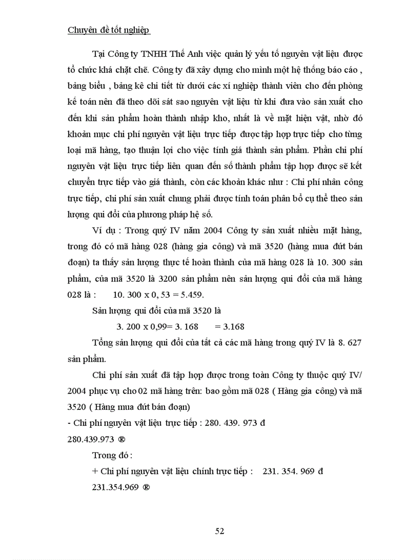 image for page Công tác kế toán tập hợp chi phí sản xuất và tính giá thành sản phẩm tại Công ty trách nhiệm hữu hạn Thế Anh