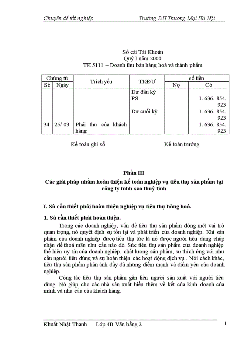 image for page Hoàn thiện kế toán nghiệp vụ tiêu thụ hàng hoá và thành phẩm tại công ty trách nhiệm hữu hạn Sao Thuỷ Tinh