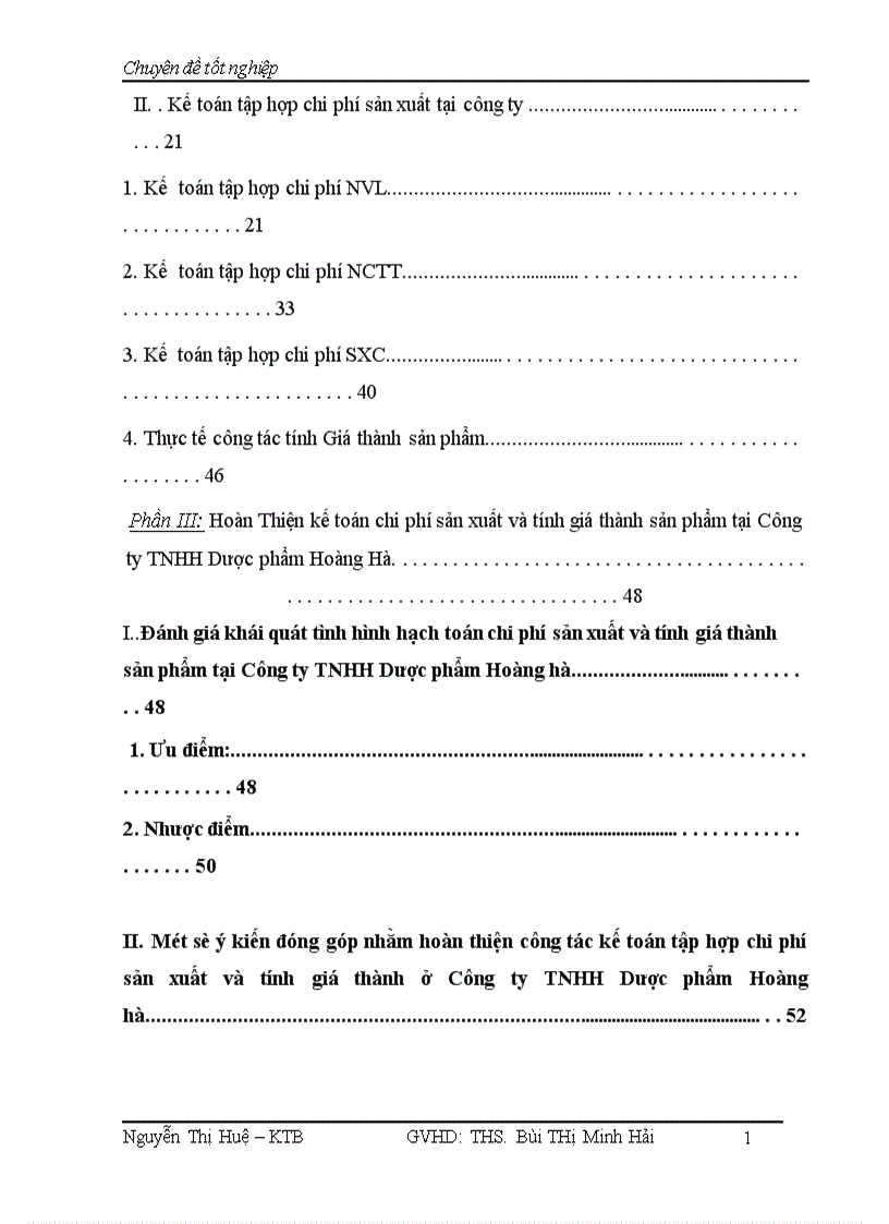 image for page Hoàn Thiện kế toán tập hợp chi phí sản xuất và tính giá thành sản phẩm tại Công ty trách nhiệm hữu hạn Dược Phẩm Hoàng Hà