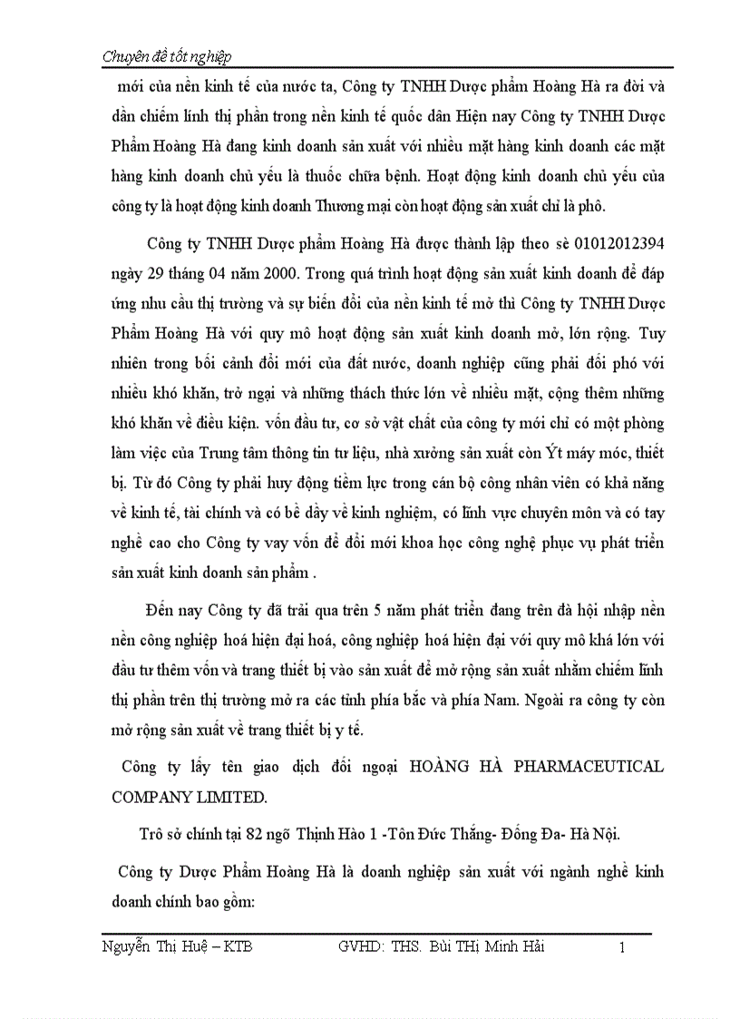 image for page Hoàn Thiện kế toán tập hợp chi phí sản xuất và tính giá thành sản phẩm tại Công ty trách nhiệm hữu hạn Dược Phẩm Hoàng Hà