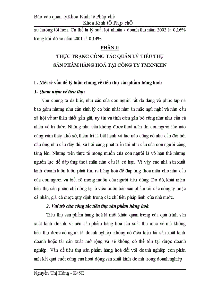 image for page Tổ chức công tác quản lý tiêu thụ sản phẩm hàng hoá tại Công ty Thương Mại xuất nhập khẩu - Hà Nội