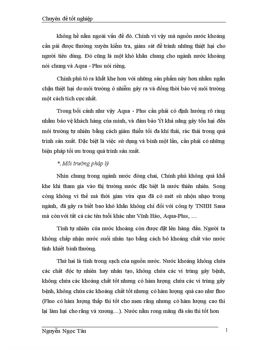 image for page Hoàn thiện giải pháp marketing hỗn hợp nhằm phát triển thị trường nước khoáng của công ty trách nhiệm hữu hạn Sana