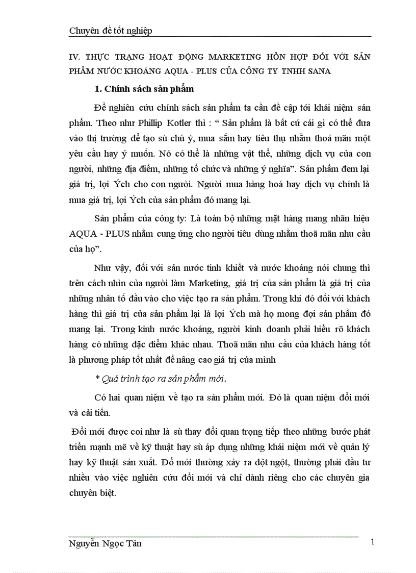 image for page Hoàn thiện giải pháp marketing hỗn hợp nhằm phát triển thị trường nước khoáng của công ty trách nhiệm hữu hạn Sana