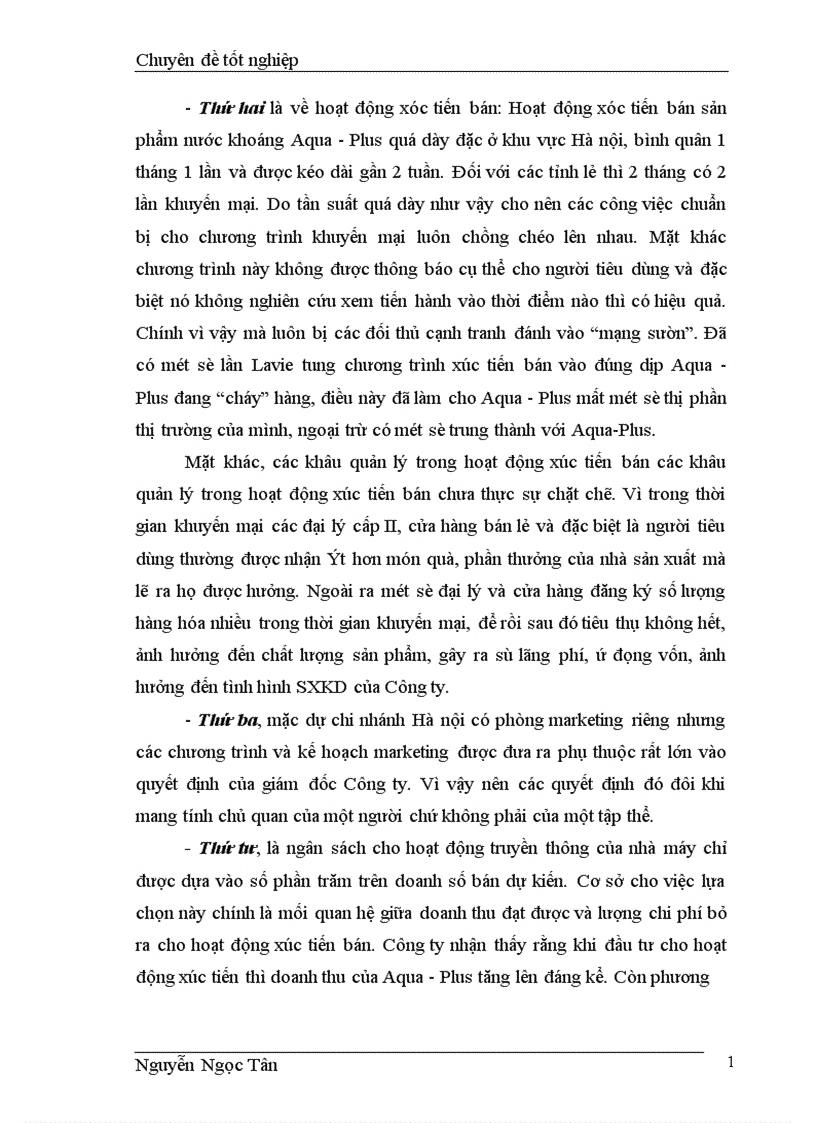 image for page Hoàn thiện giải pháp marketing hỗn hợp nhằm phát triển thị trường nước khoáng của công ty trách nhiệm hữu hạn Sana