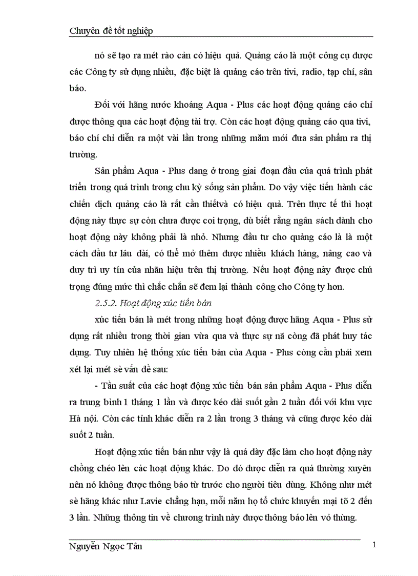 image for page Hoàn thiện giải pháp marketing hỗn hợp nhằm phát triển thị trường nước khoáng của công ty trách nhiệm hữu hạn Sana