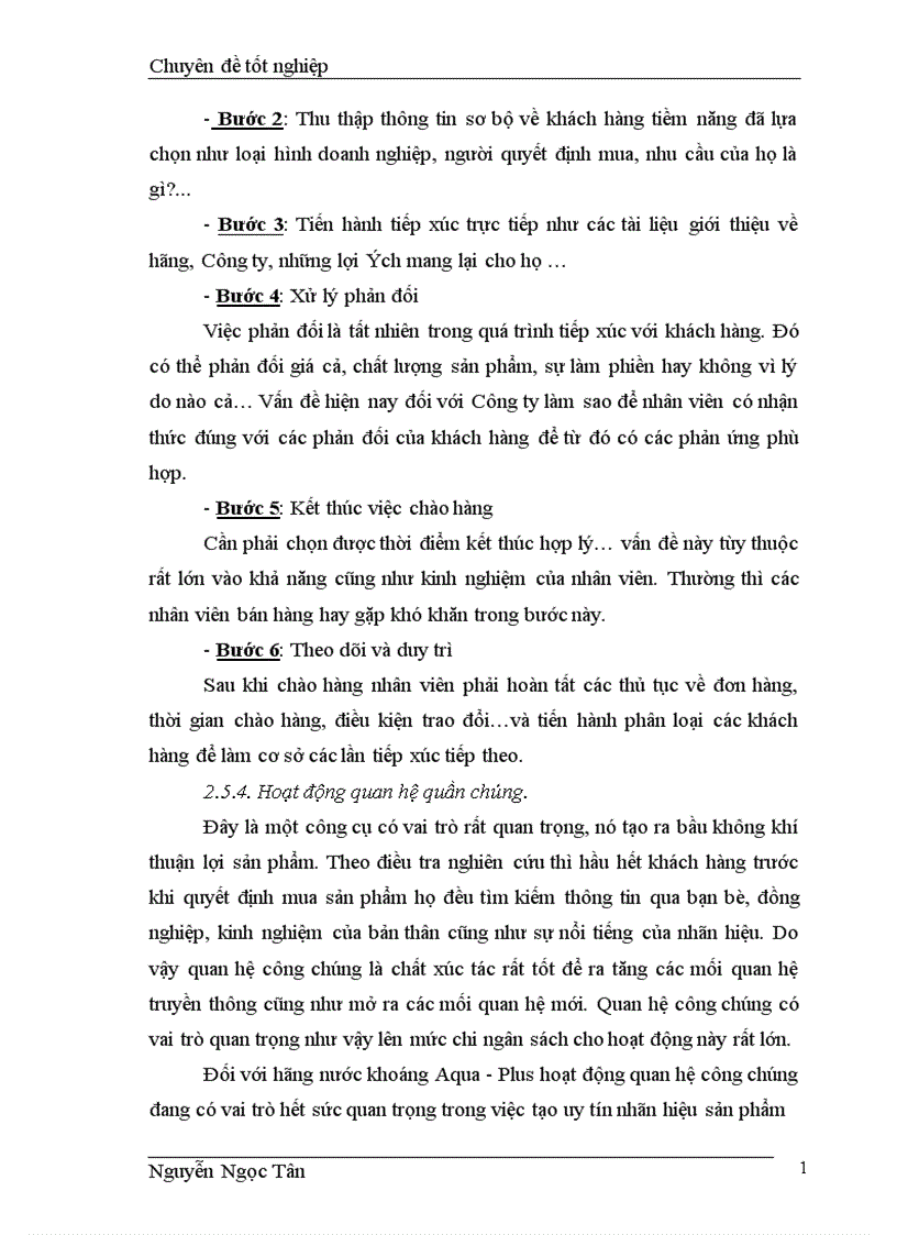 image for page Hoàn thiện giải pháp marketing hỗn hợp nhằm phát triển thị trường nước khoáng của công ty trách nhiệm hữu hạn Sana